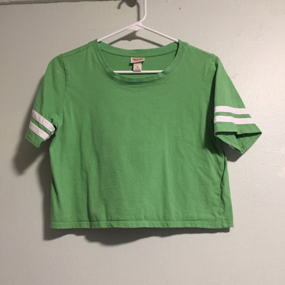 Green Sleeve Crop Top